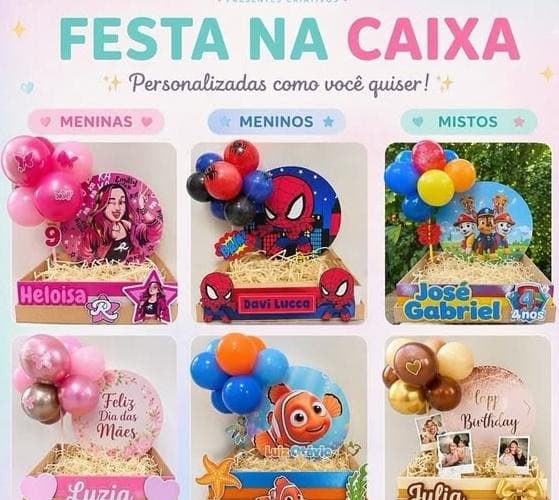 Modelos personalizados de Festa na Caixa